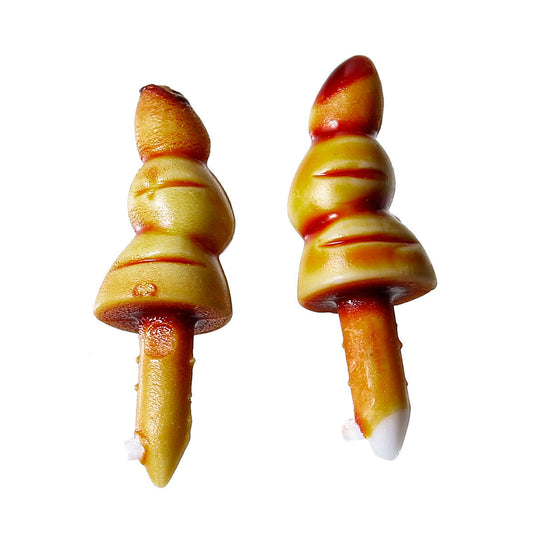 DO014 - 25 pairs (50 pieces) Brown Orange Safety Noses for Doll and Toy Making - 8mm