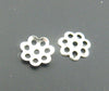 BD645 - 2000 pcs Silver Plated Flower Bead Caps Covers - 6mm
