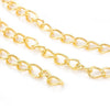 N116 - 10M (32.8 Ft) - Golden Iron Twisted Link-Opened Chain - 6mm x 3mm (0.7mm Thick)