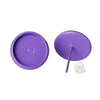 E166 - 50 pcs. Purple Earring Posts Studs Settings Bezels Cabochons Tacks- 10mm Glue Pad Setting