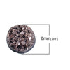 10 pcs Druzy Resin Embellishment Cabochons Champagne Rose Gold - 8mm (5/16 in)