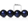 BD429 - 105 pcs Black and Navy Blue Pearl Swirl Glass Round Loose Beads - 8mm - Hole Size: 1.5mm - 32" Strand
