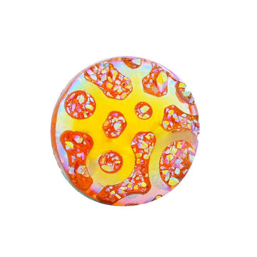 CA040 - 10 pcs Resin Embellishment Druzy Cabochons Dark Orange Swirl Multicolor - 12mm