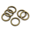J110 - 100 pcs Antique Bronze Soldered Closed Jump Rings - 8mm - 17 Gauge (1.4mm Thick)