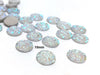 CA179 - 10 pcs Druzy Resin Embellishment Cabochons Clear Multicolor - 10mm - Dome Circle