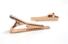 TC007B - 10 pcs Rose Gold Plated Tie Bars/Clips - 40x5mm Glue Pad