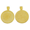 P701 - 5 pcs. Gold Plated Pendant Trays Circle Posts Settings Bezels Cabochons - 25mm Glue Pad Setting (1 inch)
