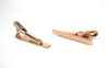 TC007B - 10 pcs Rose Gold Plated Tie Bars/Clips - 40x5mm Glue Pad