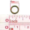 J110 - 100 pcs Antique Bronze Soldered Closed Jump Rings - 8mm - 17 Gauge (1.4mm Thick)