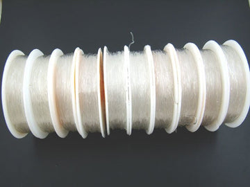 N160 - 1 Roll - 10M - Clear Transparent Beading Stretch Elastic Cord Roll - 0.8mm