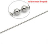 N154 - 10M (32.8 Ft) - 304 Stainless Steel Ball Chain - 2.4mm Ball (1/8") - Hypoallergenic! Tarnish Resistant