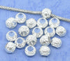 BD017 - 40 pcs. Silver Plated Round Lantern Pot Spacer Beads - 10mm - Hole Size: 4.7mm - Fits European Cord and Paracord!