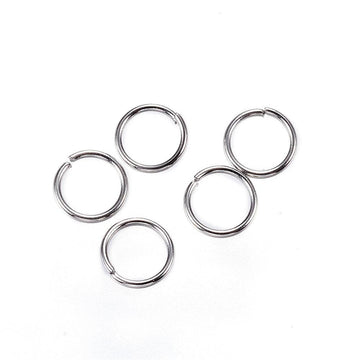 J231A - 100 pcs 304 Stainless Steel Open Jump Rings 5mm - 18 Gauge (1mm Thick) - High Quality - Hypoallergenic! Tarnish Resistant!