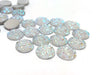 CA179 - 10 pcs Druzy Resin Embellishment Cabochons Clear Multicolor - 10mm - Dome Circle