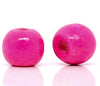 BD320 - 200 pcs Hot Pink Fuchsia Wooden Wood Round Spacer Beads - 10x9mm