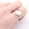 RB001A - 10 pcs. 304 Stainless Steel Cabochon Setting Bezel RING bases - Ring Size 7 US - Glue Pad 12mm - Hypoallergenic! Tarnish Resistant!
