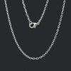 N072 - 12 pcs. Silver Plated Cable Chain Link Necklaces 24 3/8" - (3 x 2mm) - Lobster Clasps - Claw Clasps