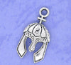P703 - 30 pcs. Antique Silver Medieval Helmet Hat Charms Pendants - 25mm x 13mm