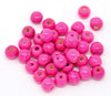 BD320 - 200 pcs Hot Pink Fuchsia Wooden Wood Round Spacer Beads - 10x9mm