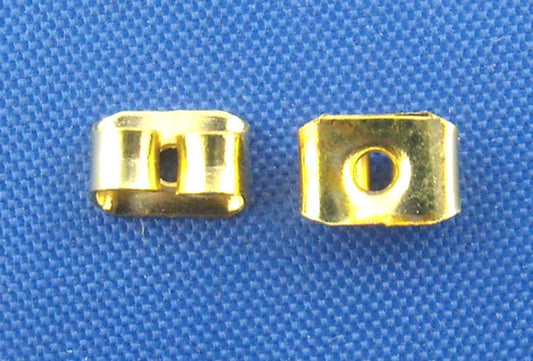 E211 - 500 pcs (250 Pairs) Gold Plated Ear Nuts - 4mm x 5mm - Earring Stoppers! - Butterfly Design