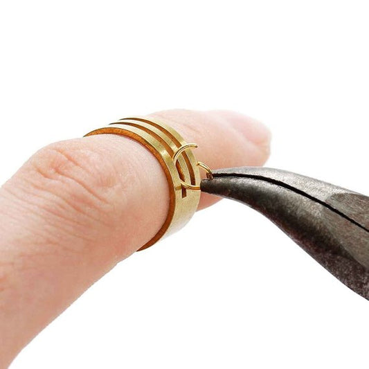 T047 - Box with Assortment of 1200pcs Open Jump Rings-5mm-and Tool! 3 Colors! Silver Plated, Gold Plated, Antique Bronze!