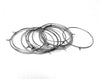 W001 - 20 pcs. 304 Stainless Steel Wine Charm / Earwire Hoop Rings - 34mm - 21 Gauge (0.7mm Thick) - Hypoallergenic! Tarnish Resistant!