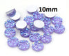 CA242 - 10 pcs. Druzy Resin Embellishment Cabochons Purple Multicolor - 10mm
