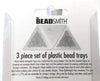 BD581 - 3 pcs. Plastic Sorting Trays for Beads, Charms, Crafts - 3 inch - BeadSmith - Jewelry Tools