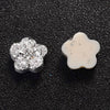CA044 - 10 pcs Druzy Resin Embellishment Cabochons Silver - 12mm - Flower