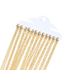N3000 - 12 pcs. Gold Plated Cable Chain Link Necklaces 31 7/8" - (3.5mm x 2.5mm) - Lobster Clasps - Claw Clasps