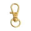 LARGE - 10 pcs. Gold Plated Lobster Swivel Clasps for Key Ring - 33mm x 13mm- Rotates - Claw Clasps