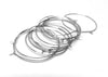 W001 - 20 pcs. 304 Stainless Steel Wine Charm / Earwire Hoop Rings - 34mm - 21 Gauge (0.7mm Thick) - Hypoallergenic! Tarnish Resistant!
