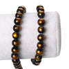 BD824 - 80 pcs Black and Yellow Gold Pearl Swirl Glass Round Loose Beads - 10mm - Hole Size: 1mm - 30.5" Strand