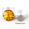CA490 - 10 pcs Imitation Crystal Vitrail Assortment Multicolor Faceted Rhinestone Cabochons - Glass Pointed Back - Diamond Shape - MEDIUM - 8mm