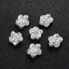 CA044 - 10 pcs Druzy Resin Embellishment Cabochons Silver - 12mm - Flower