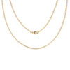 N3000 - 12 pcs. Gold Plated Cable Chain Link Necklaces 31 7/8" - (3.5mm x 2.5mm) - Lobster Clasps - Claw Clasps