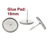 E319 - 30 pcs. 304 Stainless Steel Earring Posts Studs Settings Bezels Cabochons Tacks - 10mm Glue Pad Setting - Silver Tone