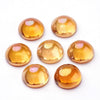 CA046B - 100 pcs Electroplated Amber Colored Glass Tiles Domes Embellishment Cabochons - 10mm - Multicolor