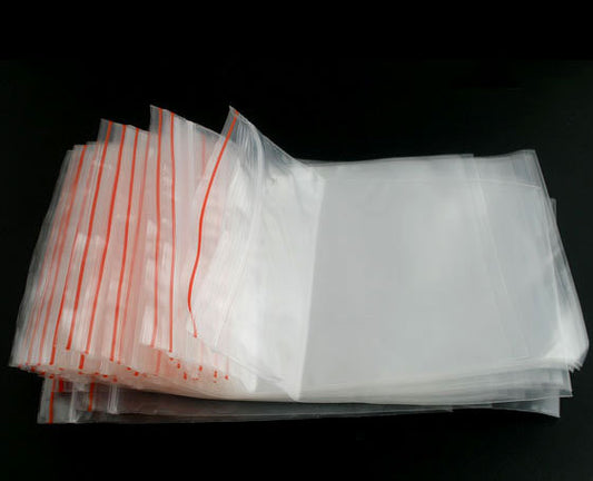S001 - 100 Clear Transparent Zip Lock Bags - 6 x 4 cm (5x4 cm usable space) - 2.36"
