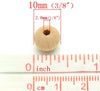 BD433 - 300 pcs Natural Wooden Wood Round Spacer Beads - 10x9mm (3/8") - 10mm x 9mm - Hole Size: 2.8mm