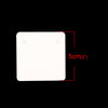 S011 - 50 pcs. White Cardboard Paper Jewelry Earrings Earring Rectangle Display Cards Tags Labels - 2 Holes- 50mm x 50mm (2" x 2")