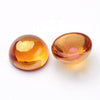 CA046 - 10 pcs Electroplated Amber Colored Glass Tiles Domes Embellishment Cabochons - 10mm - Multicolor