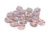CA245 - 10 pcs. Druzy Resin Embellishment Cabochons Light Pink Blush Multicolor - 10mm