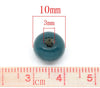 BD322 - 200 pcs Malachite Green Wooden Wood Round Spacer Beads - 10x9mm