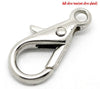 CL136 - 20 pcs. Silver Tone Lobster Clasps - 28mm x 15mm (1.1 inch) - Claw Clasps