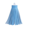 P520 - 5 pcs. Light Blue White Faux Leather Tassel Dangle Charms Pendants - 6.7cm (2.64") - Great for Light Earrings, Necklaces or Dangles!