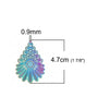 P705 - 2 pcs. Metal Rainbow Multicolor Enamel Painted Feather Style Pendants Dangle Charms - 47mm (1.85") - Double-Sided - Great for Earrings