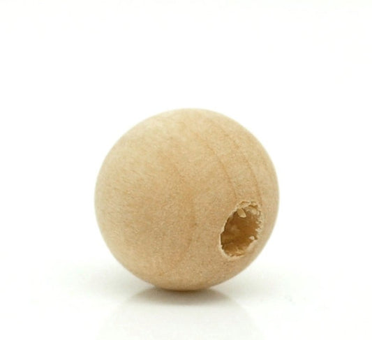 BD433 - 300 pcs Natural Wooden Wood Round Spacer Beads - 10x9mm (3/8") - 10mm x 9mm - Hole Size: 2.8mm