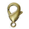 CL051 - 10 pcs. Brass Unplated Lobster Clasps - 15mm x 8mm - Claw Clasps