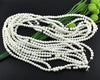 BD135 - 6mm White Glass Pearl Imitation Round Beads - 32 inch strand